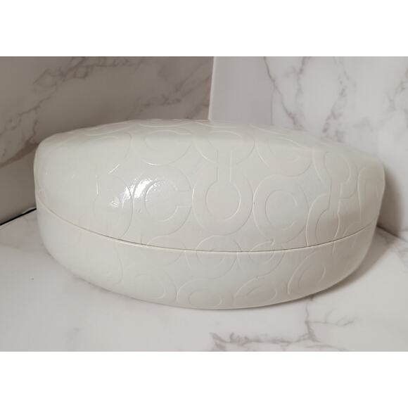 COACH Black Glitter & Crystal Cat Eye Sunglasses with Case - Picture 8 of 8